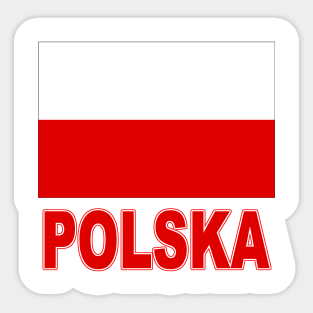 The Pride of Poland - Polska - Polish Flag and Language Sticker